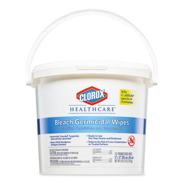 Clorox® Healthcare® Bleach Germicidal Wipes, 12 X 12, Unscented, 110-canister, 2-carton freeshipping - TVN Wholesale